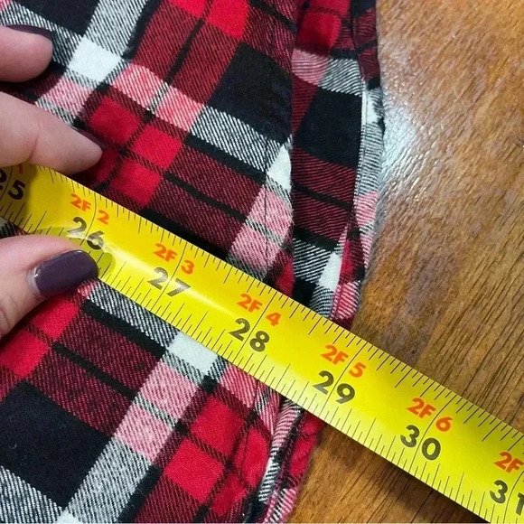 Eddie Bauer men’s flannel size small 100% cotton red black white plaid - Picture 5 of 6